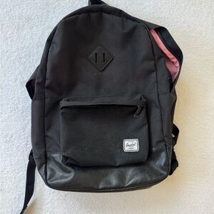 Herschel Supply Company Black and Pink Backpack